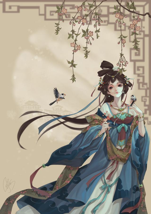 T^T喜欢的抱走，古风 红衣 壁纸 插画 妖孽 美女 剑三 