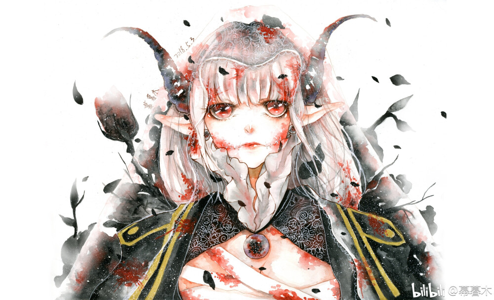 幕暮木手绘水彩