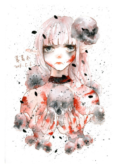 幕暮木手绘水彩