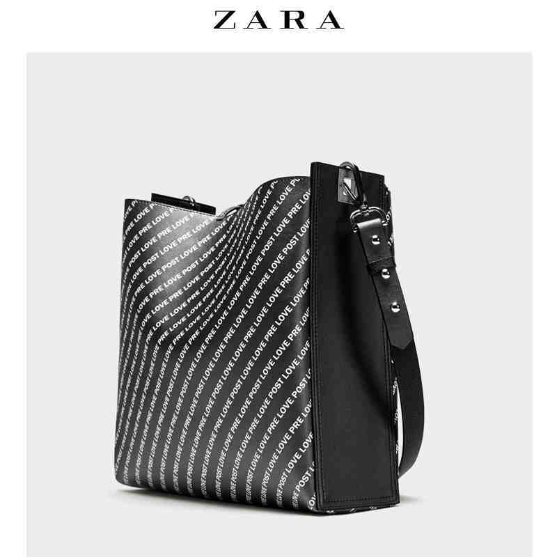 ZARA TRF 女包 双面印花单肩大包