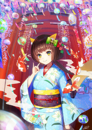 日本鸟居场景插画图片