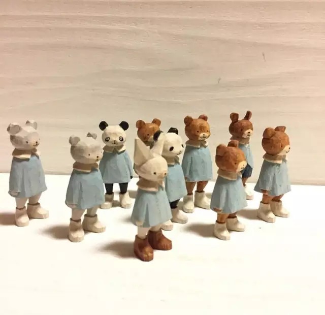 日本手作家 Mokko Kumakichi “木工くま吉 さん”的木雕作品