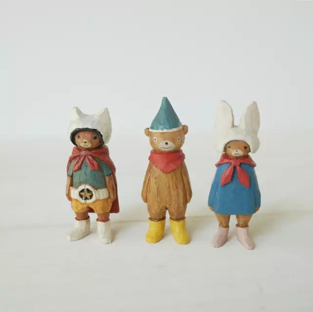日本手作家 Mokko Kumakichi “木工くま吉 さん”的木雕作品