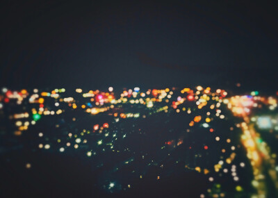 夜景，航拍。