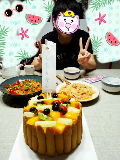 今天老公买了一个蛋糕，拆蛋糕的时候神秘的说猜蛋糕上的卡片上写了什么，我高兴的说“老婆我爱你”，前几天我就要求他订蛋糕的时候写这个，好了，没写？&！@#……我生气了，气哭了，他竟然没写，我没有理他，过了很…