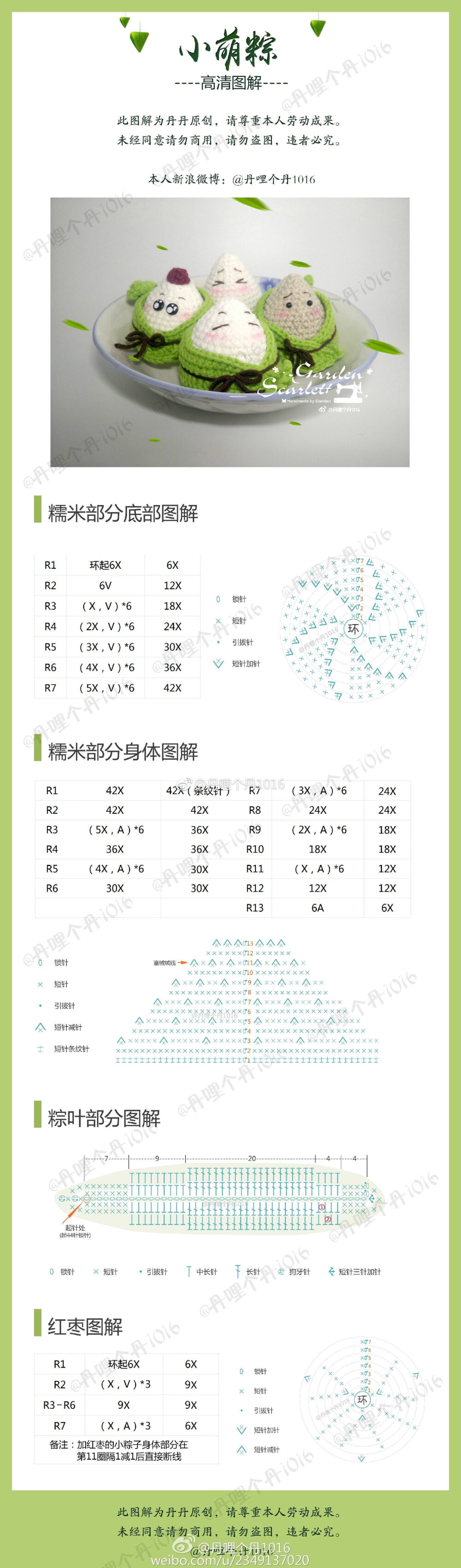 钩针玩偶图解