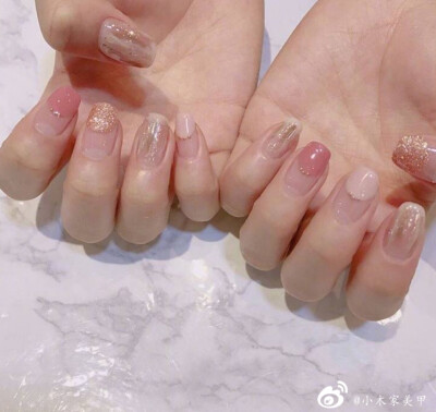 晕染大理石美甲 手指甲 ins美甲