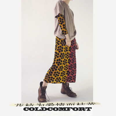 定制 COLDCOMFORT18SS | 撞色丝绒浮雕花朵弹力长袖连身裙