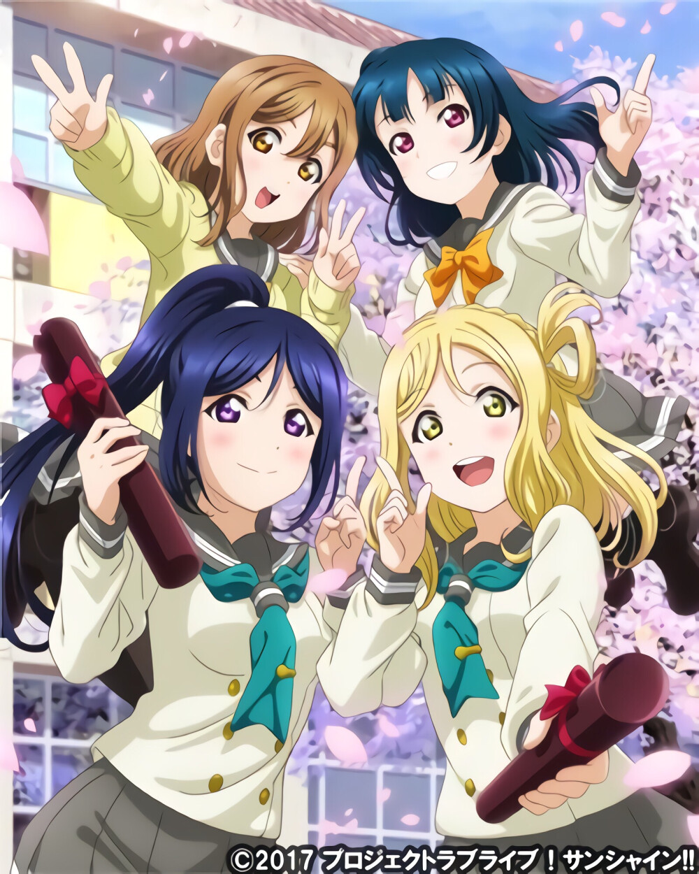 国木田花丸 津岛善子 松浦果南 小原鞠莉 lovelivesunshine官方图片