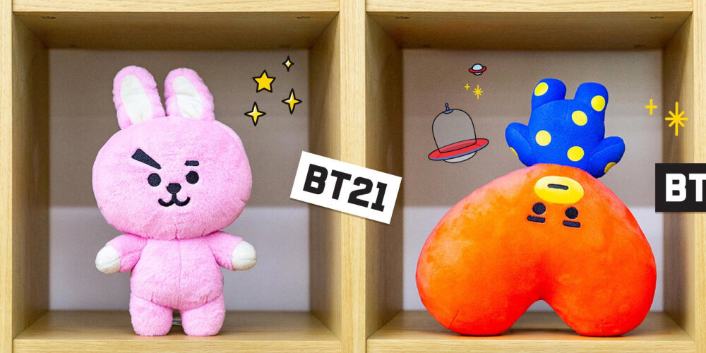 BT21
Van Koya RJ Shooky Mang Chimmy TATA Cooky
