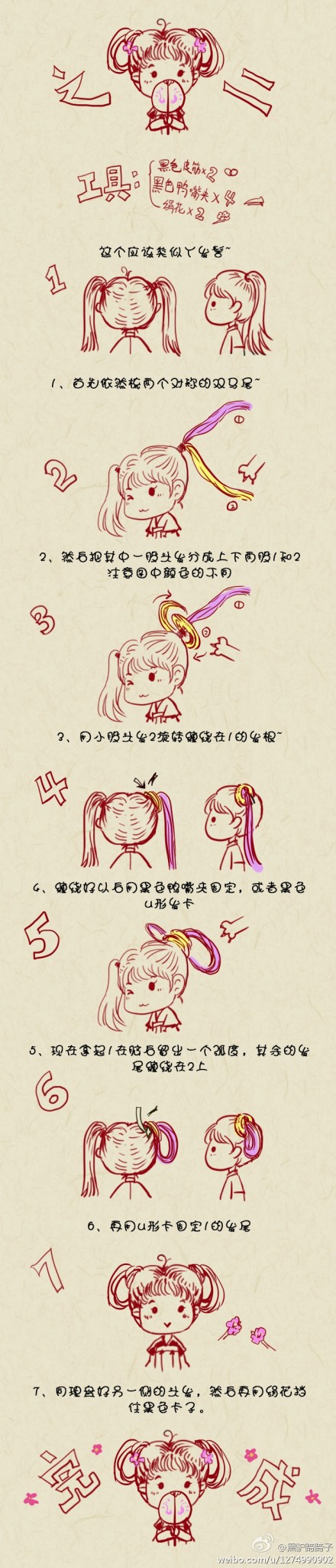 古风发型 要留长头发啦٩꒰๑• ̫•๑꒱۶