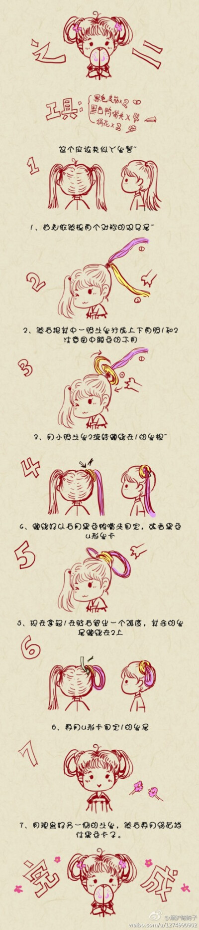 古风发型 要留长头发啦٩꒰๑• ̫•๑꒱۶