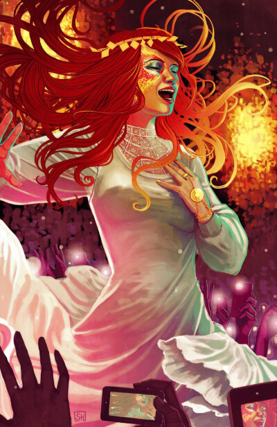 The Wicked + The Divine variant cover by Stephanie Hans