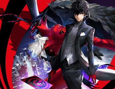 Tags: Fanart, Pixiv, Fanart From Pixiv, Pixiv Id 3512411, Shin Megami Tensei: PERSONA 5, Kurusu Akira, Arsène (Persona 5), Joker (Persona 5)