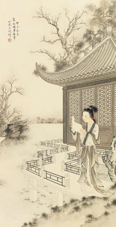王叔晖工笔人物欣赏