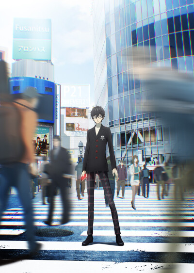 Tags: Official Art, A-1 Pictures, Ishikawa Tomomi, Cover Image, Shin Megami Tensei: PERSONA 5, Kurusu Akira, Persona 5 the Animation