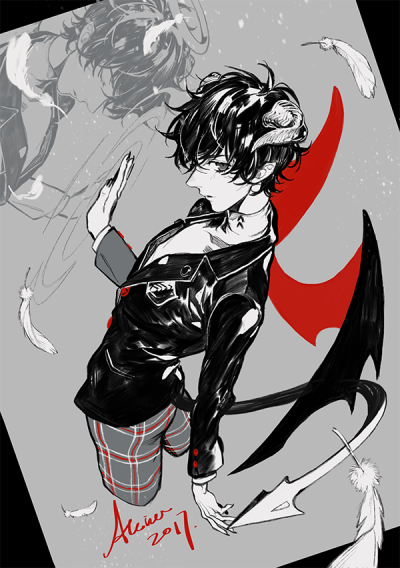 Tags: Anime, Akira (Pixiv701442), Shin Megami Tensei: PERSONA 5, Kurusu Akira, Pixiv, Fanart, Fanart From Pixiv