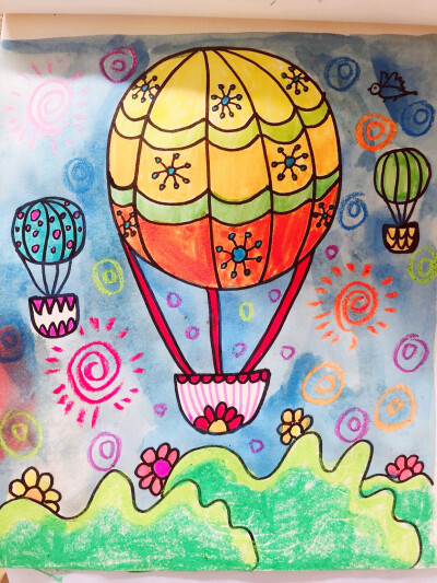 【艺绘】热气球创意儿童画，这周走起。 ​​​