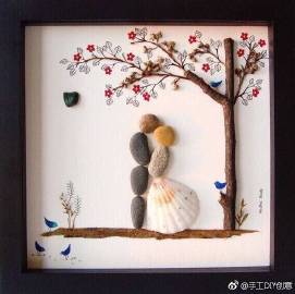 【DIY石头画】我能想到最浪漫的事 ，就是和你一起慢慢变老~ ​​​