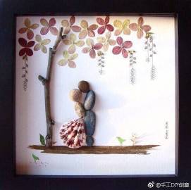 【DIY石头画】我能想到最浪漫的事 ，就是和你一起慢慢变老~ ​​​