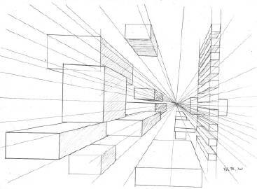 用橡皮筋，学会画一点、两点、三点透视图~（转）via @素描速写教程 ​