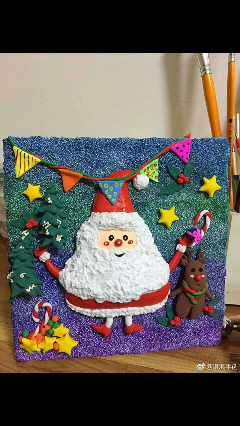 黏土 制作 手工 花 儿童画 相框 盆栽 花瓶 树 植物 圣诞节 圣诞树 圣诞老人 圣诞环 热狗 汉堡 雪人 袜 鱼