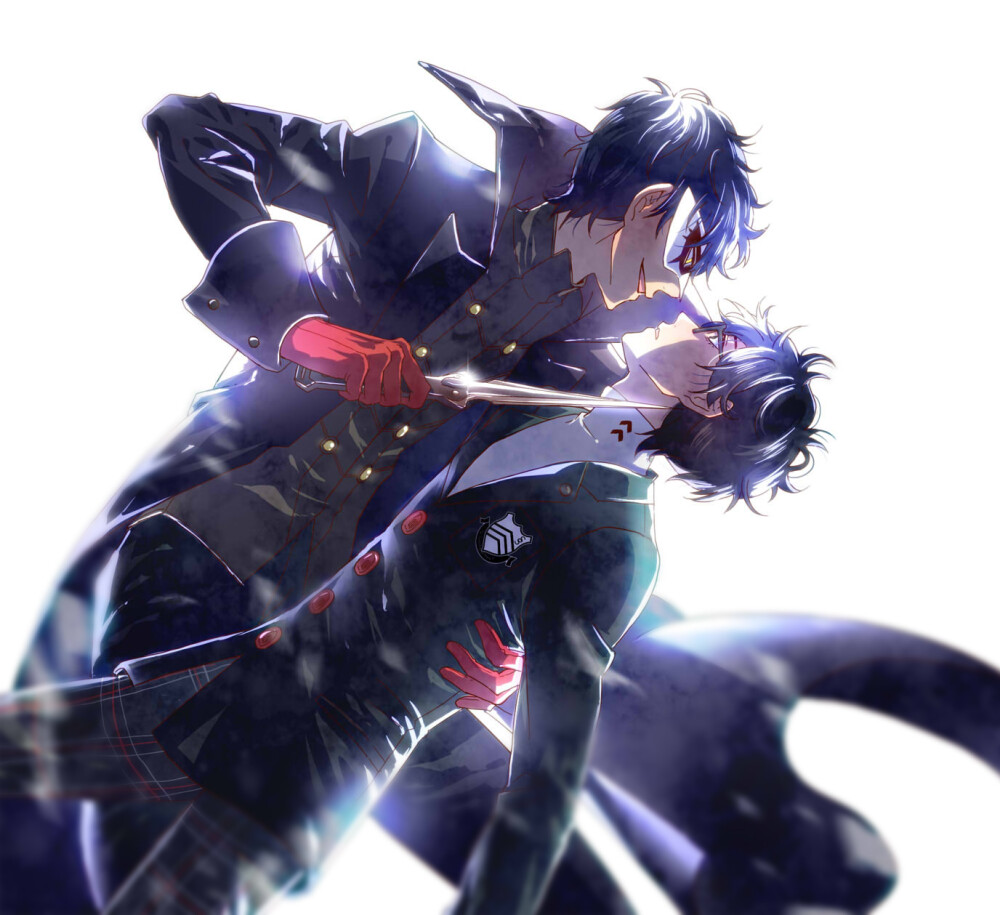 Tags: Fanart, Pixiv, Fanart From Pixiv, Pixiv Id 390902, Shin Megami Tensei: PERSONA 5, Kurusu Akira, Joker (Persona 5)