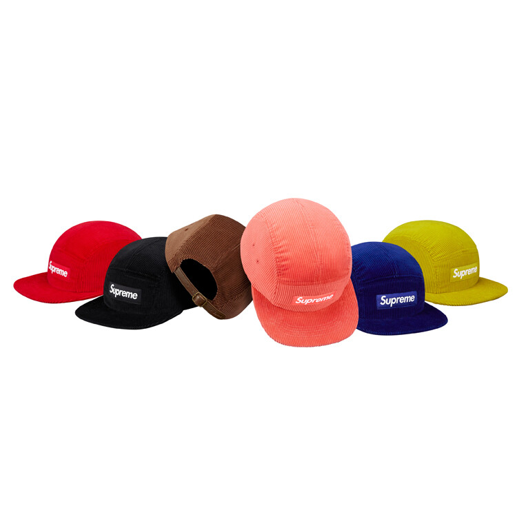 现货 潮玩艺 SUPREME 17SS CORDUROY CAMP CAP BOX LOGO 棒球帽