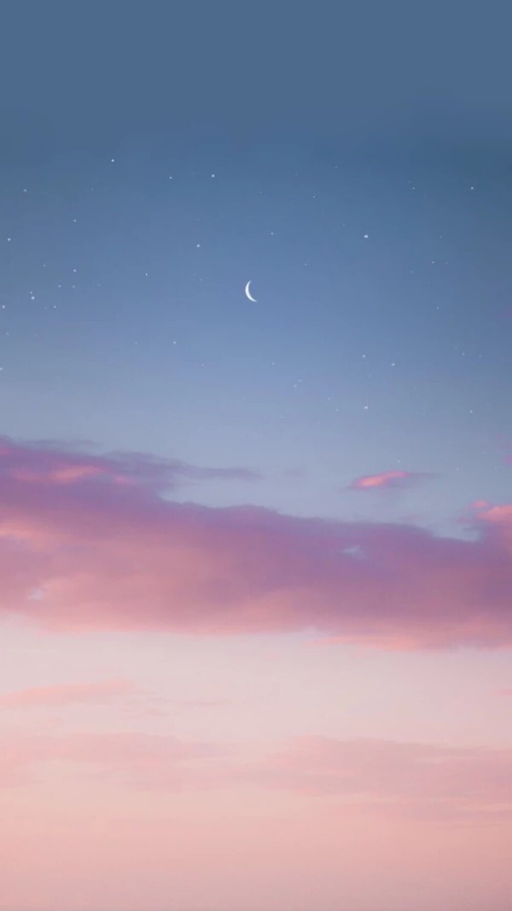 pink night. New moon. 