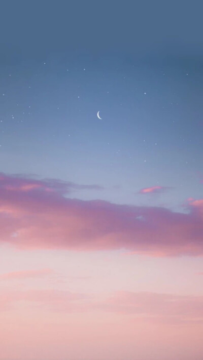 pink night. New moon. 