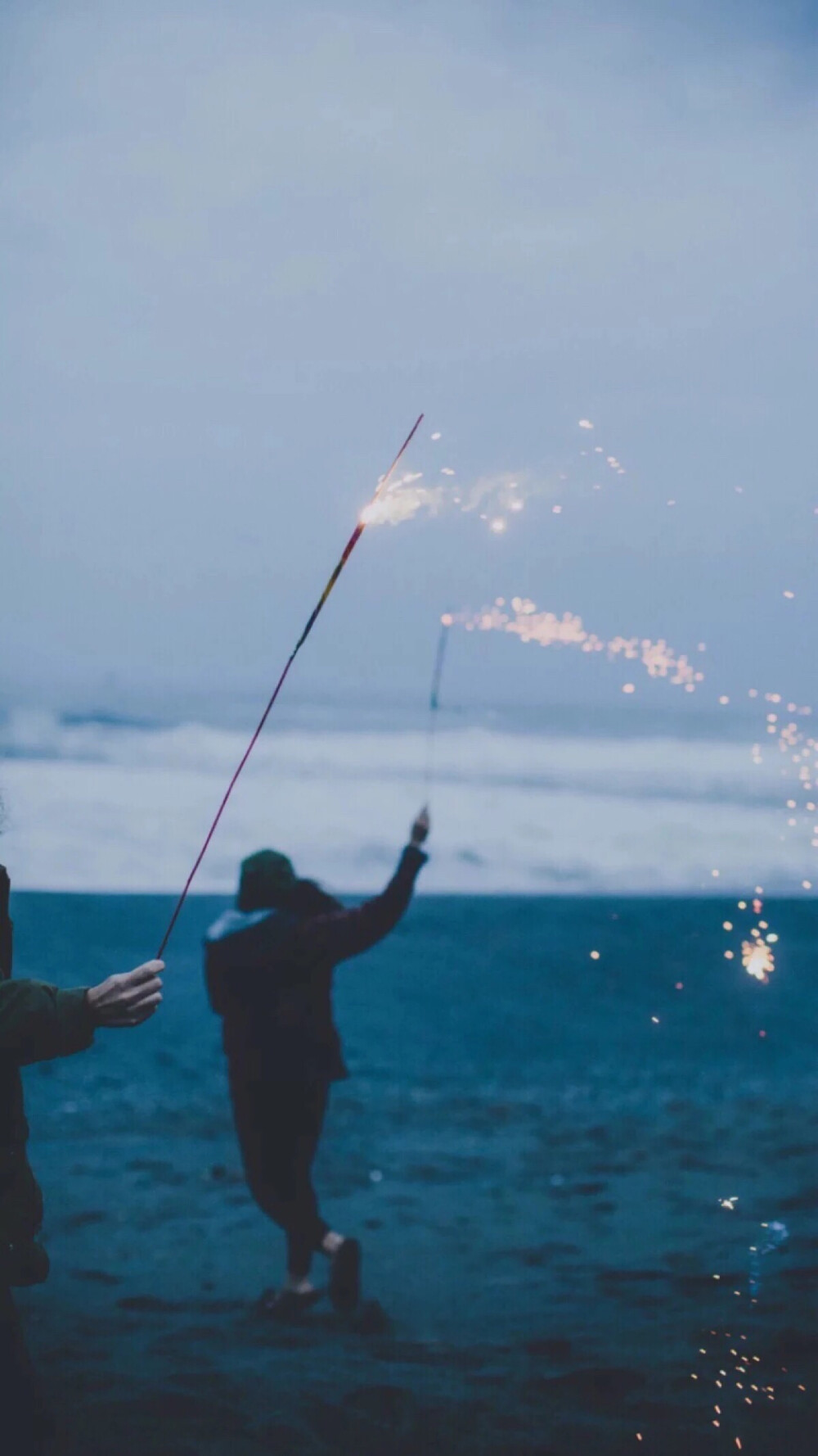 Fireworks. Beach. 