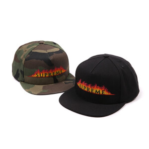 现货 潮玩艺 SUPREME 17SS ANNIHILATION 5 PANEL 火焰印花五片帽