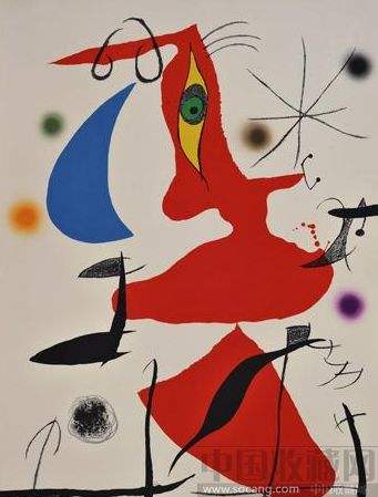 胡安·米罗（Joan Miró，1893年4月20日—1983年12月25日），西班牙画家、雕塑家、陶艺家、版画家，超现实主义的代表人物。是和毕加索、达利齐名的20世纪超现实主义绘画大师之一。