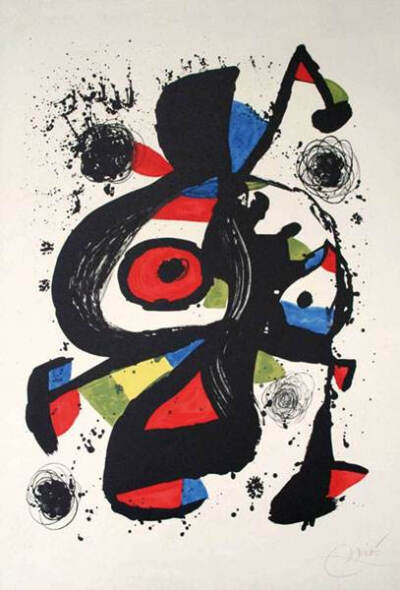 胡安·米罗（Joan Miró，1893年4月20日—1983年12月25日），西班牙画家、雕塑家、陶艺家、版画家，超现实主义的代表人物。是和毕加索、达利齐名的20世纪超现实主义绘画大师之一。