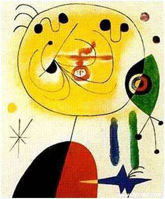 胡安·米罗（Joan Miró，1893年4月20日—1983年12月25日），西班牙画家、雕塑家、陶艺家、版画家，超现实主义的代表人物。是和毕加索、达利齐名的20世纪超现实主义绘画大师之一。