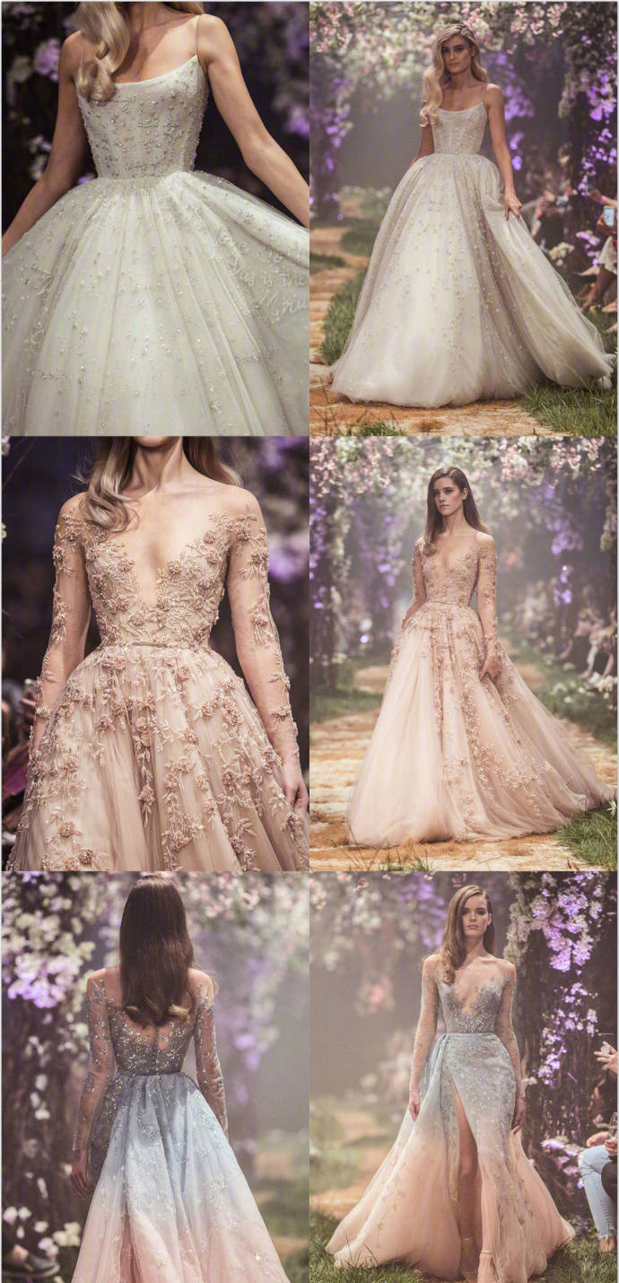  Paolo Sebastian Couture Spring Collection 2018 | 以 'Once Upon A Dream' 为设计灵感，营造出童话般的浪漫梦幻精致奢华，每件仙裙都美到词穷~ ​
​​​时尚街拍 秀场 模特 时尚博主 婚纱婚礼 新娘造型 礼服 鲜花 花束 捧花 耳环 手链 项链 发饰 高跟鞋 饰品 T台