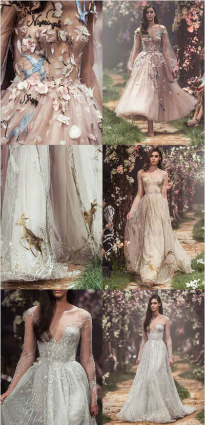  Paolo Sebastian Couture Spring Collection 2018 | 以 'Once Upon A Dream' 为设计灵感，营造出童话般的浪漫梦幻精致奢华，每件仙裙都美到词穷~ ​
​​​时尚街拍 秀场 模特 时尚博主 婚纱婚礼 新娘造型 礼服 鲜…