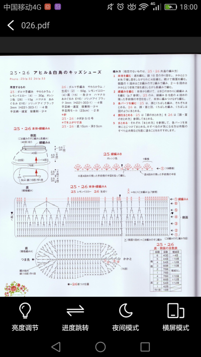 钩编花朵家居鞋～书