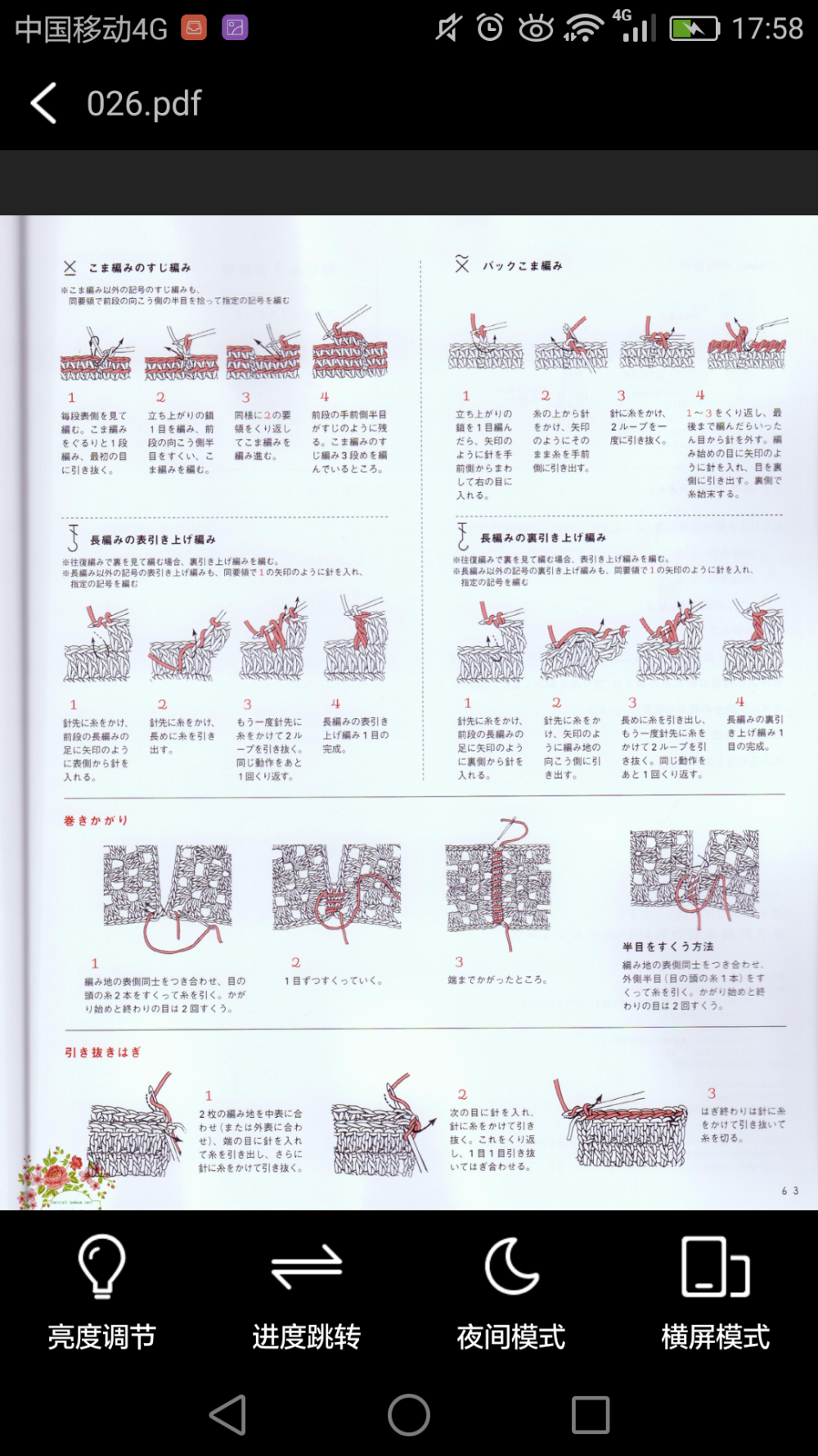 钩编花朵家居鞋～书