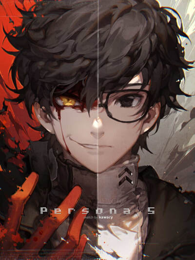 Tags: Anime, kawacy, Shin Megami Tensei: PERSONA 5, Joker (Persona 5), Kurusu Akira, Fanart From Pixiv, Pixiv, Fanart