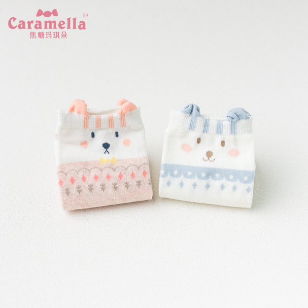 caramella 2018春夏 猫咪 可爱小猫 船袜女袜 袜子 2双装