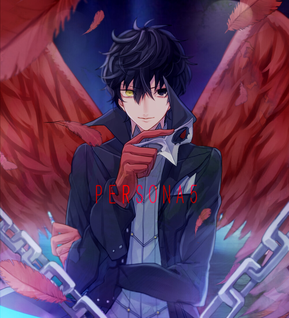 Tags: Junjam, PNG Conversion, Shin Megami Tensei: PERSONA 5, Kurusu Akira, Joker (Persona 5)