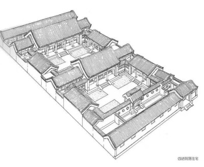 四合院落