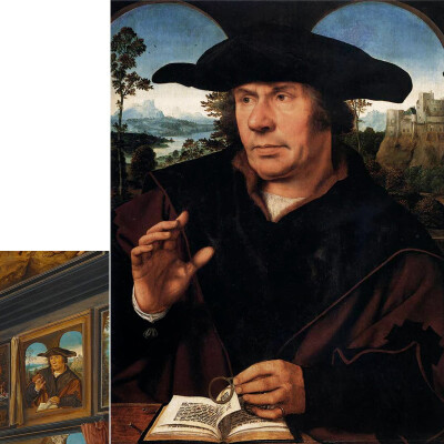 《拿着眼镜的男人肖像》康坦·梅西斯