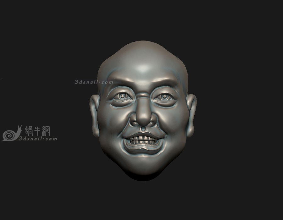两面佛66，双面罗汉，人脸头像，3d打印模型，佛像弥勒_3dsnail模型网