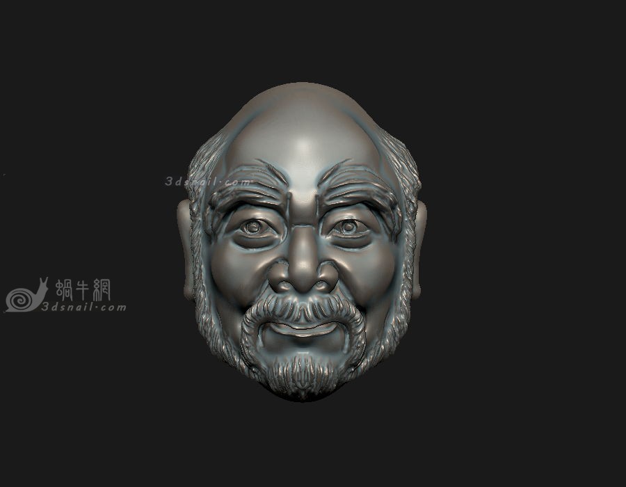 两面佛000，双面罗汉，人脸头像，3d打印模型，佛像弥勒_3dsnail模型网