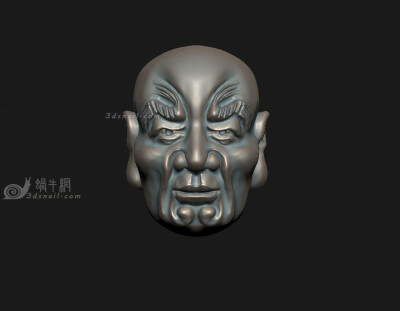 两面佛9，双面罗汉，双面人脸头像，3d打印模型，佛像弥勒_3dsnail模型网