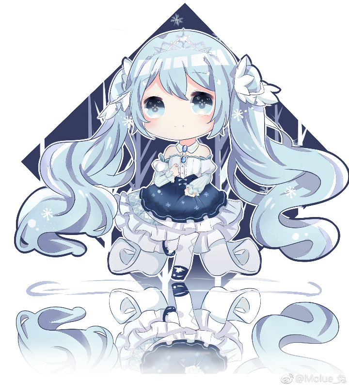 2019雪初音候选2号 Q版雪Miku 雪未来SnowMiku 雪ミク 初音ミク 初音未来 来源微博