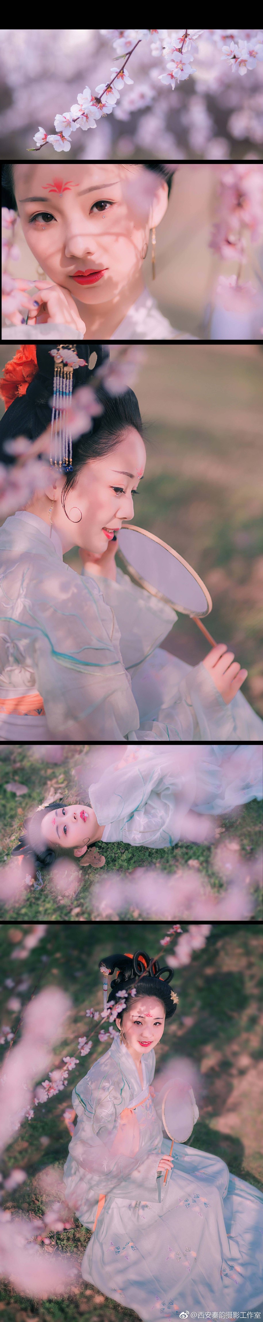 【有花堪折直须折，莫待无花空折枝】
春季的长安城外，宛如仙境的花海，不要错过喽~
感谢出镜 @Viola丶IceBerg
摄影@秦韵摄影师二雷
化妆@灵岳_愛九
后期@蒋小博是个神神 ​​​