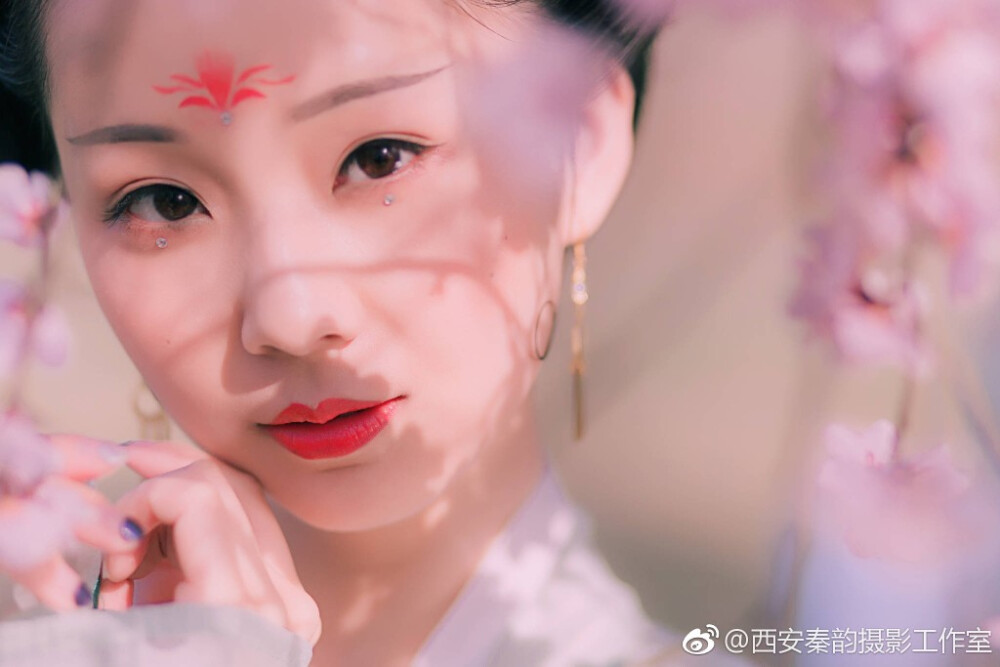 【有花堪折直须折，莫待无花空折枝】
春季的长安城外，宛如仙境的花海，不要错过喽~
感谢出镜 @Viola丶IceBerg
摄影@秦韵摄影师二雷
化妆@灵岳_愛九
后期@蒋小博是个神神 ​​​